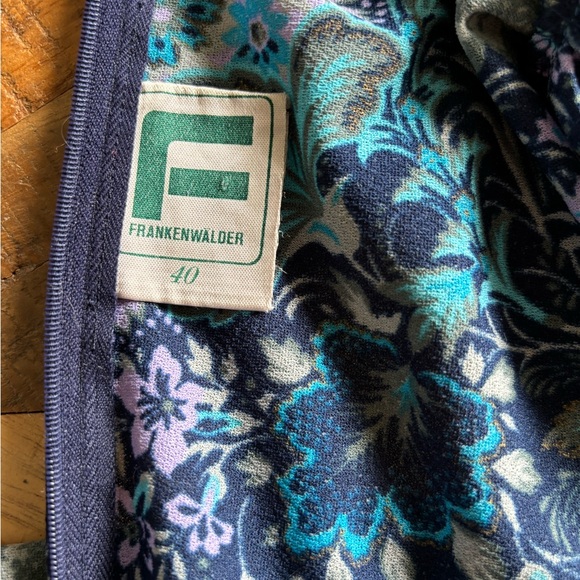 1970’s Blue/Purple floral print dress - Picture 7 of 8